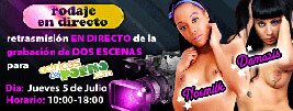 Rodaje en vivo con las pornostars españolas Damaris y Noemilk